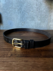 MARTIN FAIZEY / M.F. SADDLERY 1INCH WEST END BUCKLE SADDLERY LEATHER BELT (BLACK)