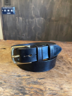 MARTIN FAIZEY / M.F. SADDLERY 1.25INCH WEST END BUCKLE SADDLERY LEATHER BELT (BLACK)