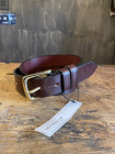 MARTIN FAIZEY / M.F. SADDLERY 1.25INCH WEST END BUCKLE SADDLERY LEATHER BELT (BROWN)