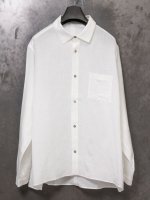 【individualsentiments】THIN LINEN CLOTH BOX SHIRTS /WHITE
