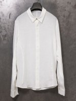 【individualsentiments】THIN LINEN CLOTH FLY FRONT SHIRTS /WHITE