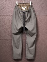 【individualsentiments】WOOL SERGE TWILL RELAX PANTS /GRAY