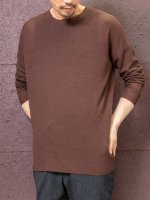 【DEVOA】Loose fit long sleeve merino wool /DARK BROWN