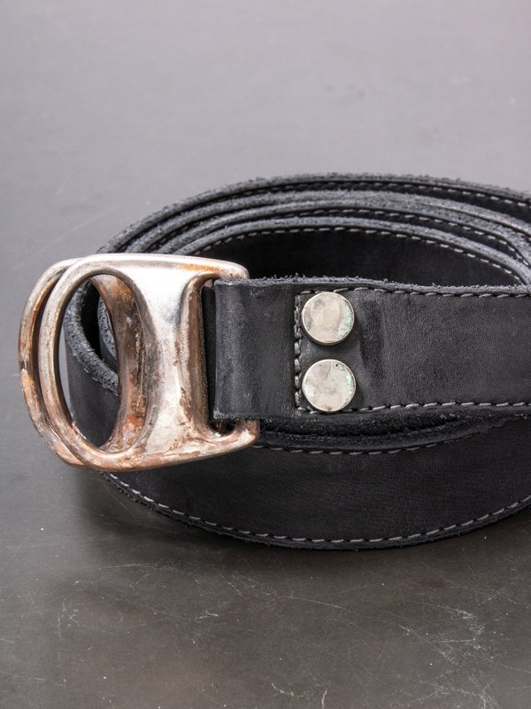 incarnation】CALF LEATHER BELT D-RING #2 /BLACK - vektrize.com