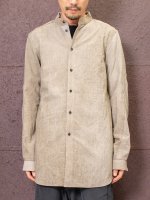【DEVOA】Shirt cotton linen cold dyed /DIRTY BEIGE