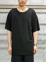 【individualsentiments】リネンジャージー前後一体型TEE /BLACK<img class='new_mark_img2' src='https://img.shop-pro.jp/img/new/icons1.gif' style='border:none;display:inline;margin:0px;padding:0px;width:auto;' />