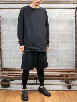 【DEVOA】Long sleeve high twist yarn jersey /BLACK