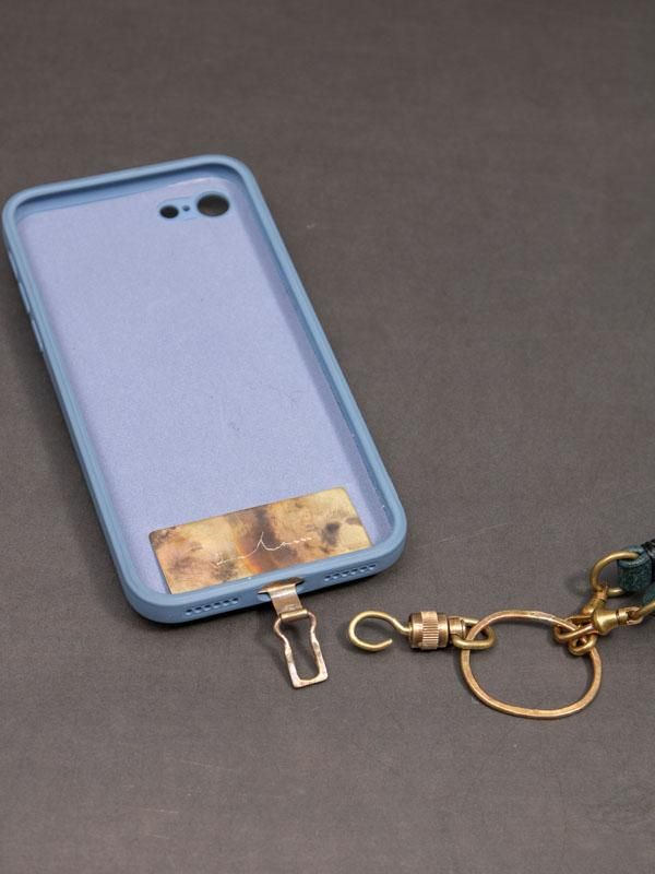 受注生産【iolom】Phone Strap Leather Belt /Petrolio