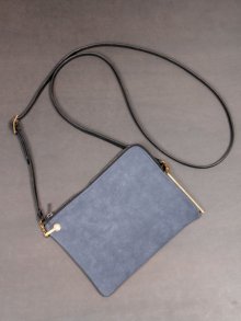 ★在庫あり【iolom】Pouch bag S カウヌバック /BLUE GRAY