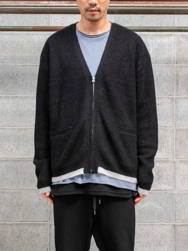 ISAMU KATAYAMA BACKLASH】 MOHAIR KNIT CARDIGAN /BLACK -  vektrize.com｜京都裏寺町でDEVOA、incarnation、individual sentiments、ISAMU KATAYAMA  BACKLASH、KLASICA、山内等を取り扱うセレクトショップ