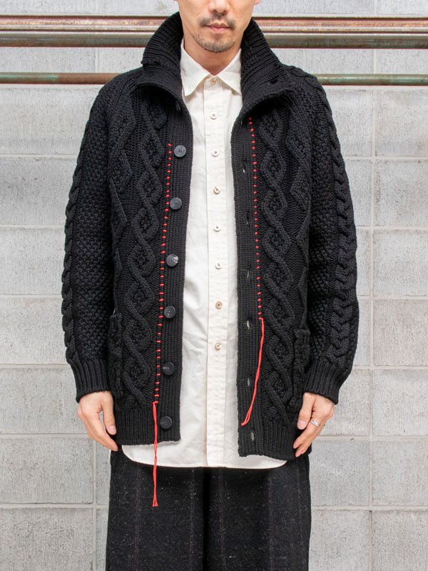 incarnation】VIRGIN WOOL CABRE CARDIGAN /BLACK - vektrize.com｜京都裏寺町でDEVOA、 incarnation、individual sentiments、ISAMU KATAYAMA  BACKLASH、KLASICA、山内等を取り扱うセレクトショップ