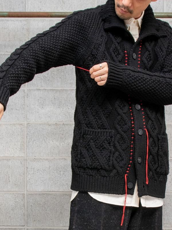 incarnation】VIRGIN WOOL CABRE CARDIGAN /BLACK - vektrize.com