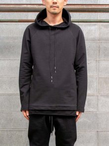 【incarnation】別注COTTON92% EL8% CUT & SAWN DOUBLE FRONT HOODED RAGLAN LONG SLEEVE /BLACK<img class='new_mark_img2' src='https://img.shop-pro.jp/img/new/icons1.gif' style='border:none;display:inline;margin:0px;padding:0px;width:auto;' />
