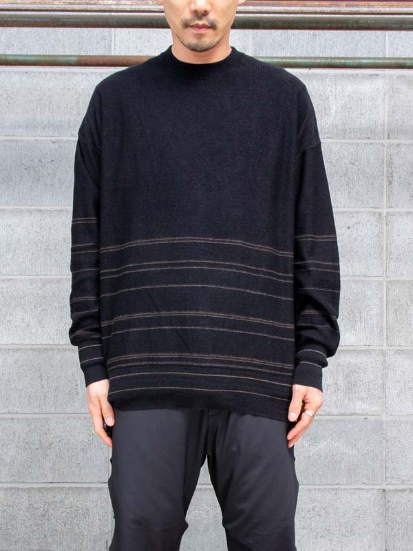DEVOA】 Pullover knit linen-nylon-cotton / BLACK - vektrize.com ...