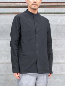 DEVOA Shirt cotton-linen / BLACK
