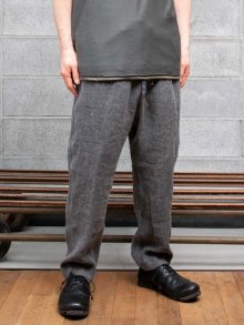 individualsentiments LINEN HEMP CHARCOAL DYNING WIDE EASY PANTS  /DRAK SUMI GRAY<img class='new_mark_img2' src='https://img.shop-pro.jp/img/new/icons1.gif' style='border:none;display:inline;margin:0px;padding:0px;width:auto;' />