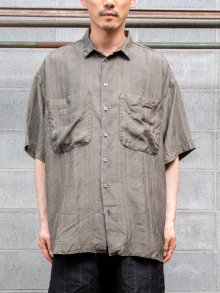 KLASICA Relaxed Fit HS Shirts/ Brown Dye Stripe<img class='new_mark_img2' src='https://img.shop-pro.jp/img/new/icons1.gif' style='border:none;display:inline;margin:0px;padding:0px;width:auto;' />