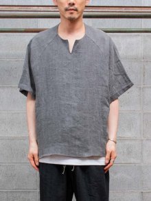 individualsentiments DRY LINEN CHARCOAL DYNING EASY T-SHIRTS / DARKSUMIGRAY<img class='new_mark_img2' src='https://img.shop-pro.jp/img/new/icons1.gif' style='border:none;display:inline;margin:0px;padding:0px;width:auto;' />