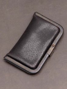  Six coup de foudre Pig Leather [ GAMAGUCHI ] Card Case /BLACK