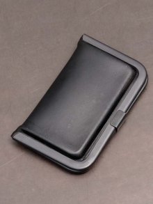  Six coup de foudre Cow Leather [ GAMAGUCHI ] Card Case /BLACK