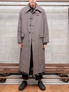 KLASICA Cut off Mac coat [ AVOIR  ] /GHINGAM<img class='new_mark_img2' src='https://img.shop-pro.jp/img/new/icons1.gif' style='border:none;display:inline;margin:0px;padding:0px;width:auto;' />