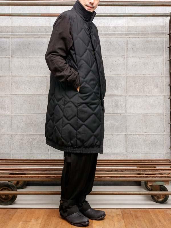DEVOA】 Coat Quilted wool gabadine / BLACK - vektrize.com DEVOA】 Coat Quilted wool gabadine / BLACK - vektrize.com