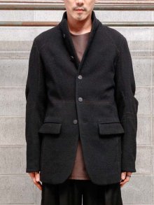 DEVOA Jacket shetland wool / BLACK<img class='new_mark_img2' src='https://img.shop-pro.jp/img/new/icons1.gif' style='border:none;display:inline;margin:0px;padding:0px;width:auto;' />