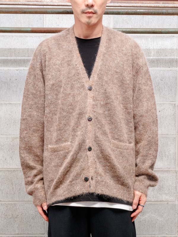 【ISAMU KATAYAMA BACKLASH】 MOHAIR-WOOL KNIT CARDIGAN /BROWN -  vektrize.com｜京都裏寺町でDEVOA、incarnation、individual sentiments、ISAMU KATAYAMA  ...