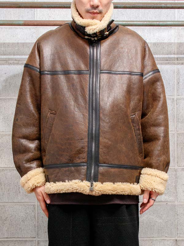 ISAMU KATAYAMA BACKLASH】 Spanish Merino + Sheepskin Bomber B3 Jacket / DARK  BROWN - vektrize.com｜京都裏寺町でDEVOA、incarnation、individual sentiments、ISAMU  KATAYAMA BACKLASH、KLASICA、山内等を取り扱うセレクトショップ