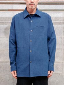 individualsentiments  Hickory Stripe Loose Shirt / INDIGO BLUE<img class='new_mark_img2' src='https://img.shop-pro.jp/img/new/icons1.gif' style='border:none;display:inline;margin:0px;padding:0px;width:auto;' />