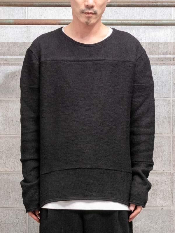 KLASICA ニット　Standard Boat Neck KNIT ブラック KLASICA】 Standard Boat Neck PO KNIT /BLACK - vektrize.com｜京都裏