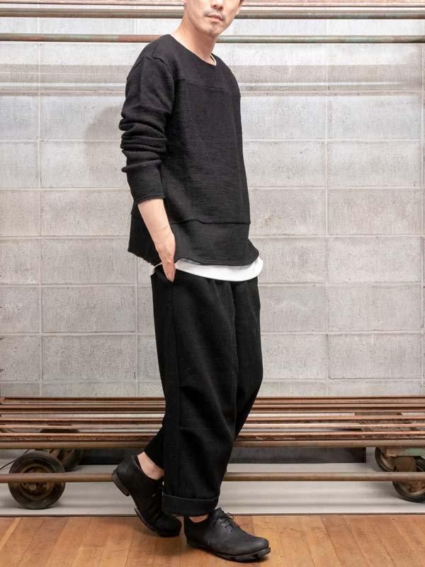 KLASICA ニット　Standard Boat Neck KNIT ブラック KLASICA】 Standard Boat Neck PO KNIT /BLACK - vektrize.com｜京都裏