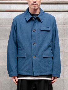 individualsentiments Hickory Stripe Work Jacket /INDIGO BLUE<img class='new_mark_img2' src='https://img.shop-pro.jp/img/new/icons1.gif' style='border:none;display:inline;margin:0px;padding:0px;width:auto;' />