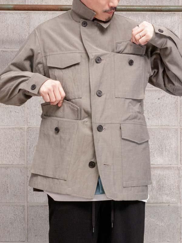 @*様 Kei Kagami ケイカガミ ブレザー ジャケット 綿混 S 英国製 KAZUYUKI KUMAGAI 強撚SZストレッチポンチ 3Bジャケット KG81