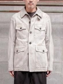 DEVOAJacket bleached denim / WHITEGRAY