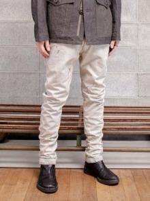 DEVOASlim pants bleached denim / WHITEGRAY