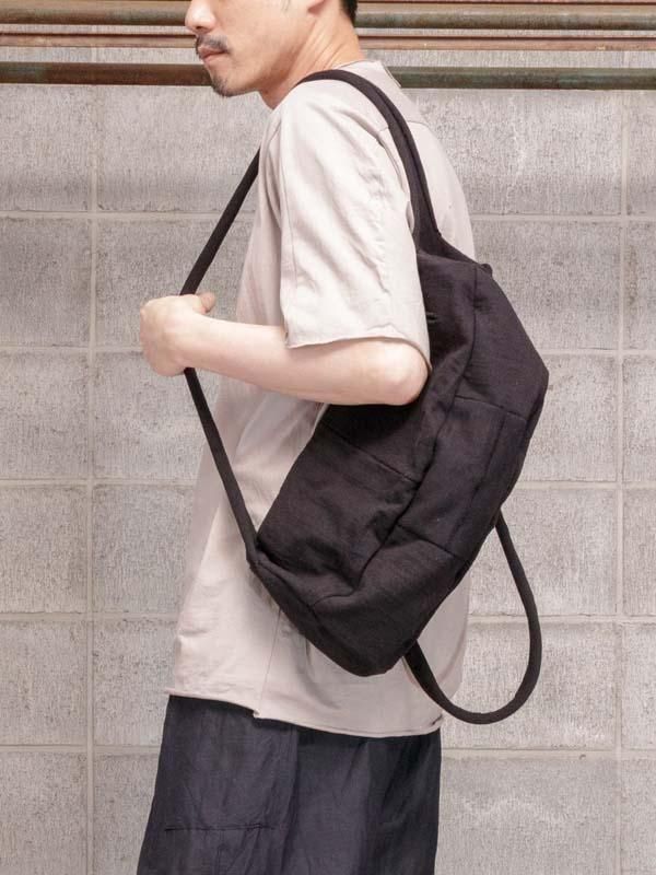 WARE】別注2/3サイズ ヘヴィージャージーショルダーバッグ /BLACK