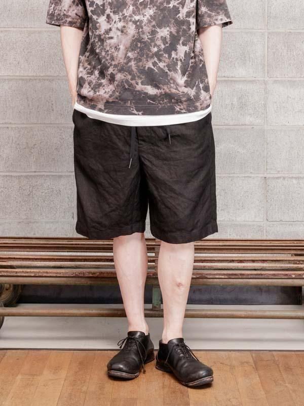 山内】 黒染ヘビーヘンプクロスショーツ / kuro - vektrize.com｜京都