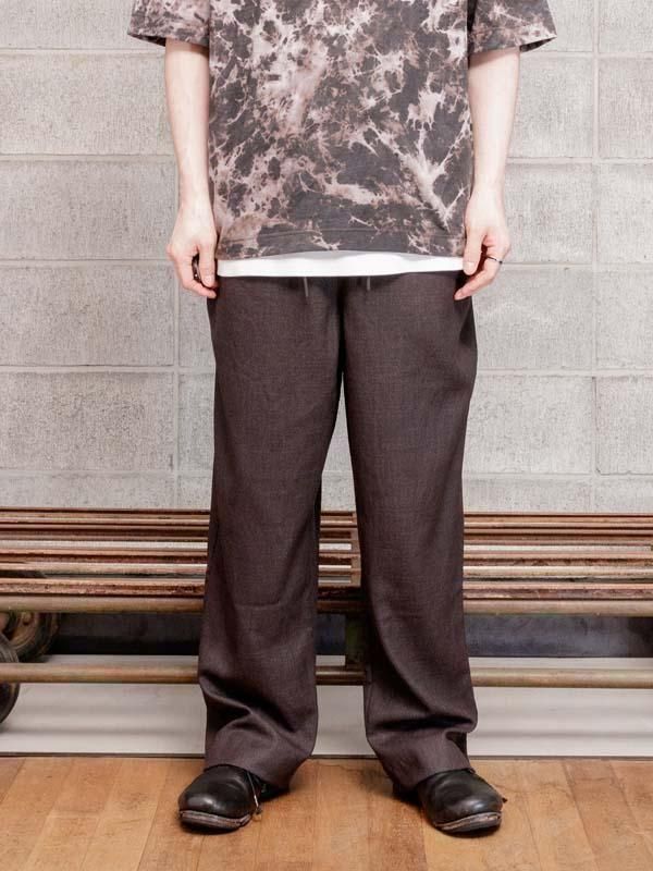 山内 ノーミュールシングウール パジャマパンツ 山内 / ブルーフォックス×ウール・ワイドパジャマパンツ | twelve
