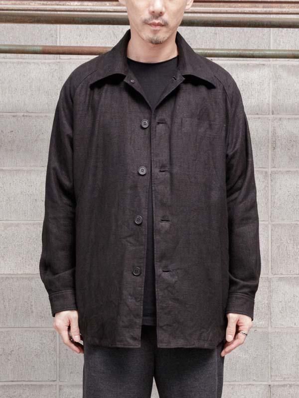 内山 山内】 ヘンプネルシャツジャケット / BLACK - vektrize.com｜京都裏