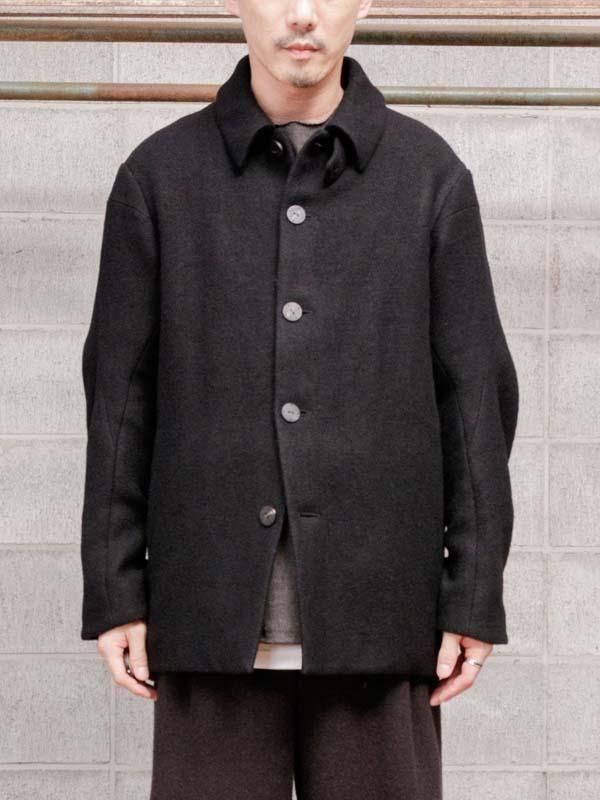 DEVOA】 Jacket Linen-Virgin wool / BLACK - vektrize.com