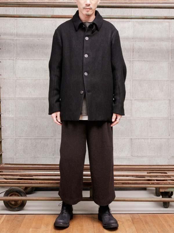 DEVOA】 Jacket Linen-Virgin wool / BLACK - vektrize.com｜京都裏