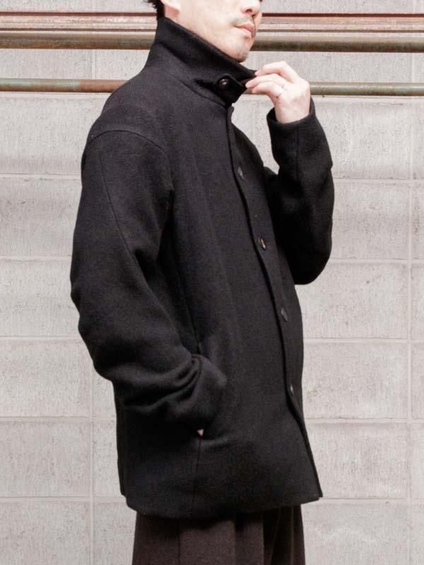 DEVOA】 Jacket Linen-Virgin wool / BLACK - vektrize.com｜京都裏