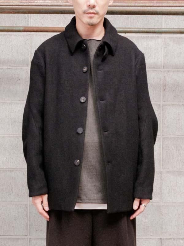 DEVOA】 Jacket Linen-Virgin wool / BLACK - vektrize.com｜京都裏