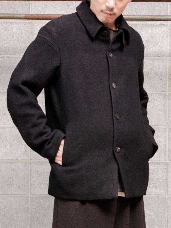 DEVOA】 Jacket Linen-Virgin wool / BLACK - vektrize.com｜京都裏