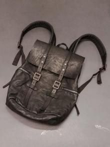 ISAMU KATAYAMA BACKLASH DOUBLE SHOULDER GARMENT-DYED MILITARY FLAP DAYPACK / BLACK<img class='new_mark_img2' src='https://img.shop-pro.jp/img/new/icons1.gif' style='border:none;display:inline;margin:0px;padding:0px;width:auto;' />