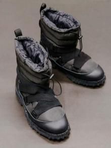 DEVOA Snow boots polyester - leather / BLACK<img class='new_mark_img2' src='https://img.shop-pro.jp/img/new/icons1.gif' style='border:none;display:inline;margin:0px;padding:0px;width:auto;' />