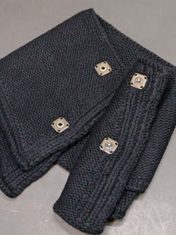 DEVOA】 Knit neck parts cashmere / BLACK - vektrize.com