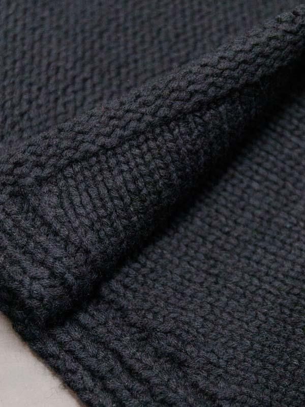 DEVOA】 Knit neck parts cashmere / BLACK - vektrize.com