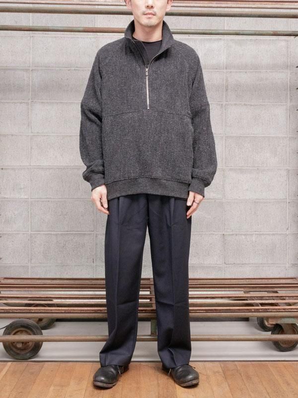 山内】 ヘビーウールツイルサイドシームレスワンタックパンツ